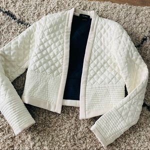 ISABEL MARANT cream quilted evening jacket